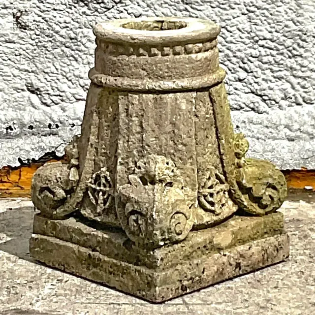 Vintage Boho Patinated Architectural Element Column — additional photo 2