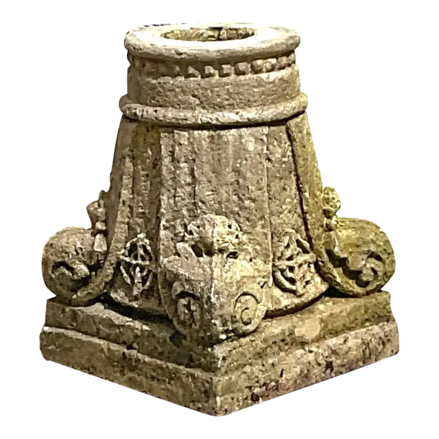 Vintage Boho Patinated Architectural Element Column — additional photo 3