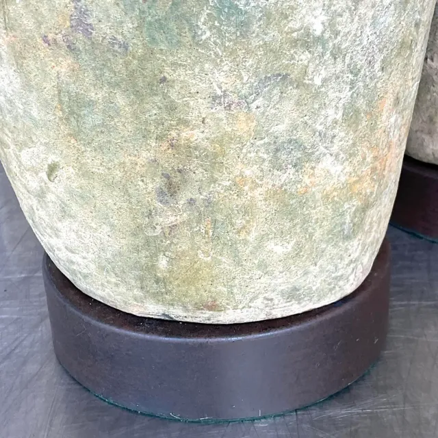 Vintage Boho Patinated Ceramic Table Lamps - a Pair — additional photo 5
