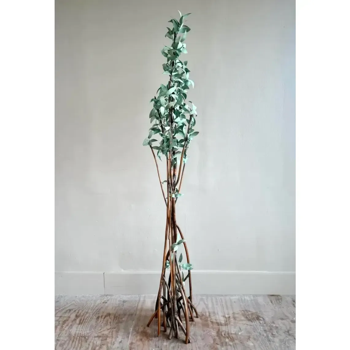 Vintage Boho Patinated Copper Tree Sculpture — additional photo 2