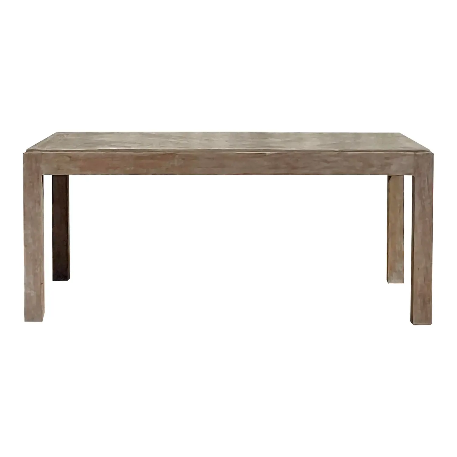 Vintage Boho Patinated Lattice Parsons Coffee Table — additional photo 1