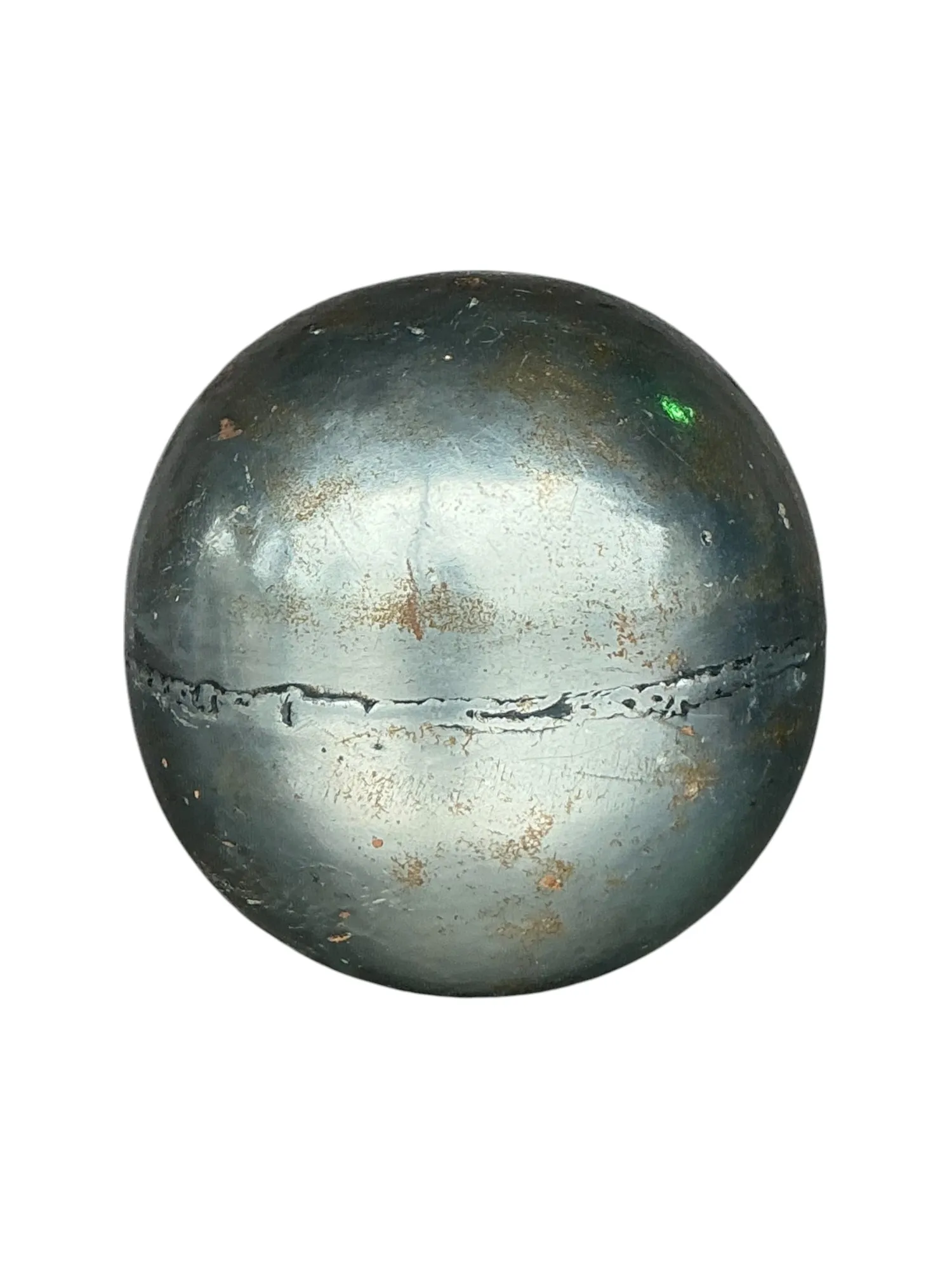Vintage Boho Patinated Metal Sphere — additional photo 1