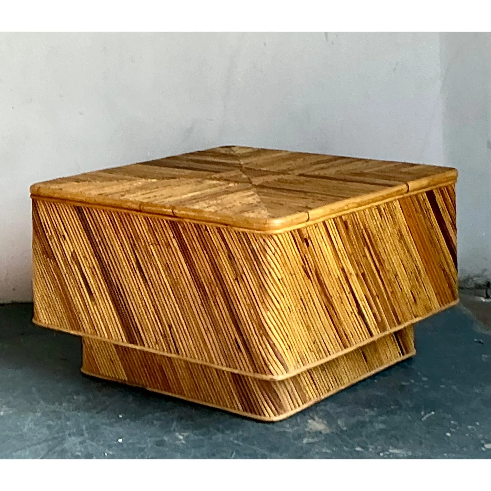 Vintage Boho Pencil Reed Coffee Table — additional photo 1