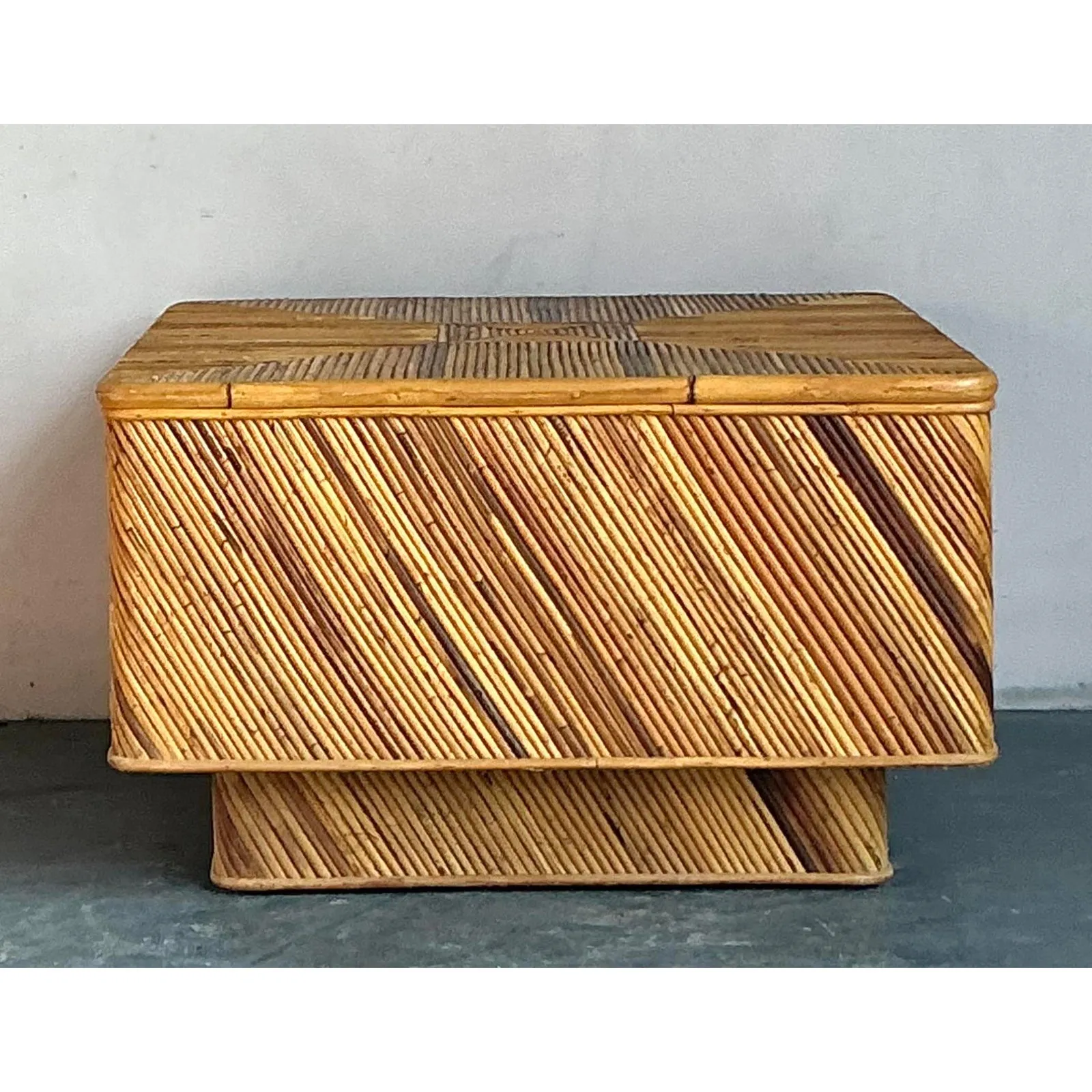 Vintage Boho Pencil Reed Coffee Table — additional photo 2