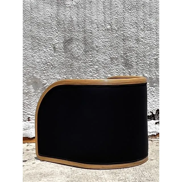 Vintage Boho Pencil Reed Lounge Chair — additional photo 5