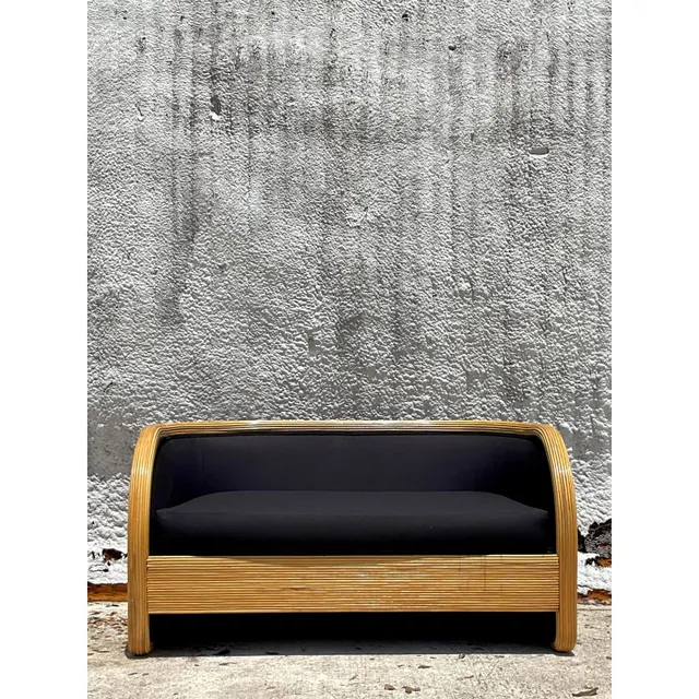 Vintage Boho Pencil Reed Loveseat — additional photo 2