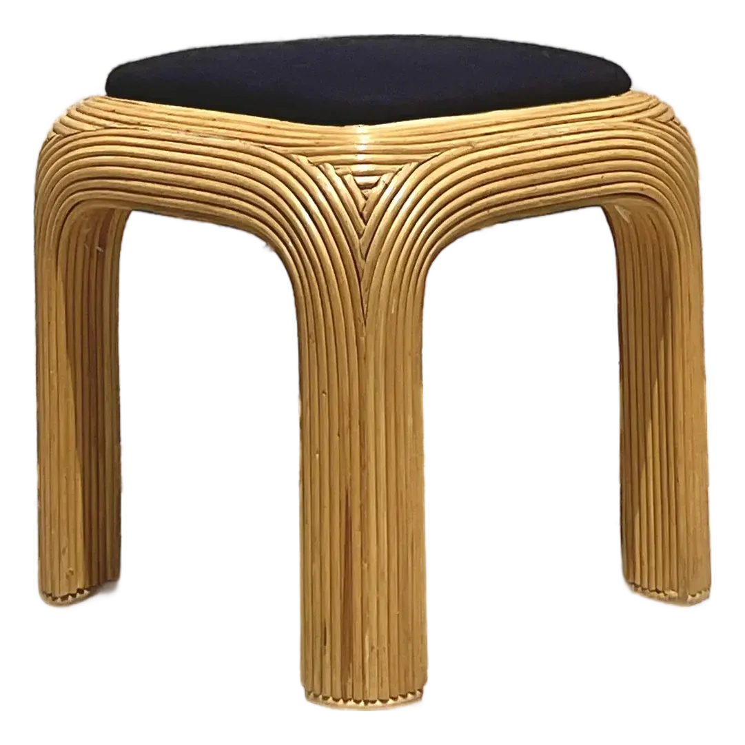 Vintage Boho Pencil Reed Ottoman — additional photo 8
