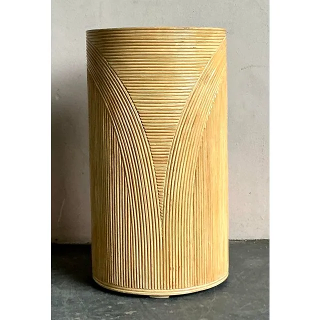 Vintage Boho Pencil Reed Pedestal — additional photo 2