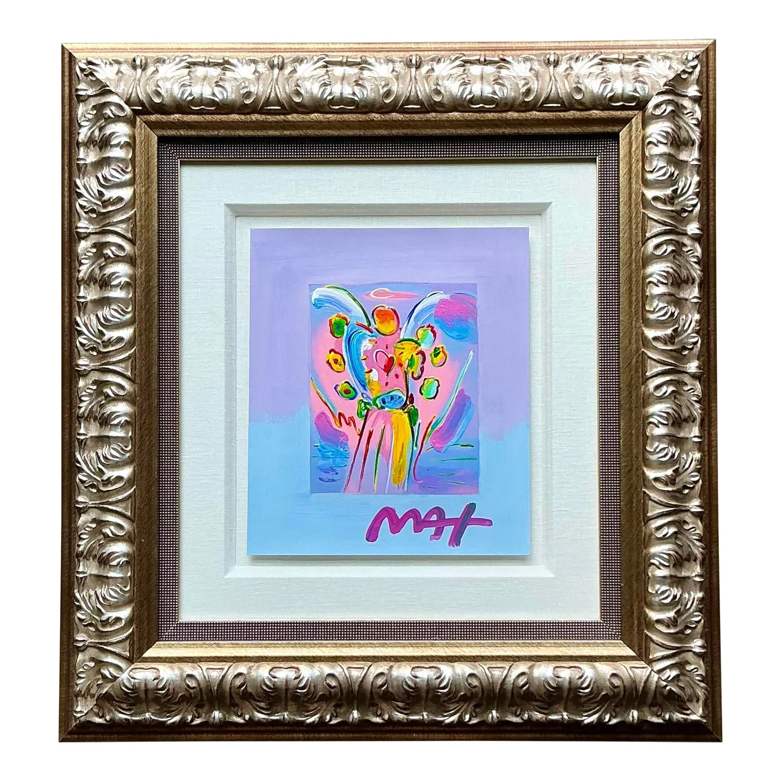 Vintage Boho Peter Max Hand Painted Serigraph