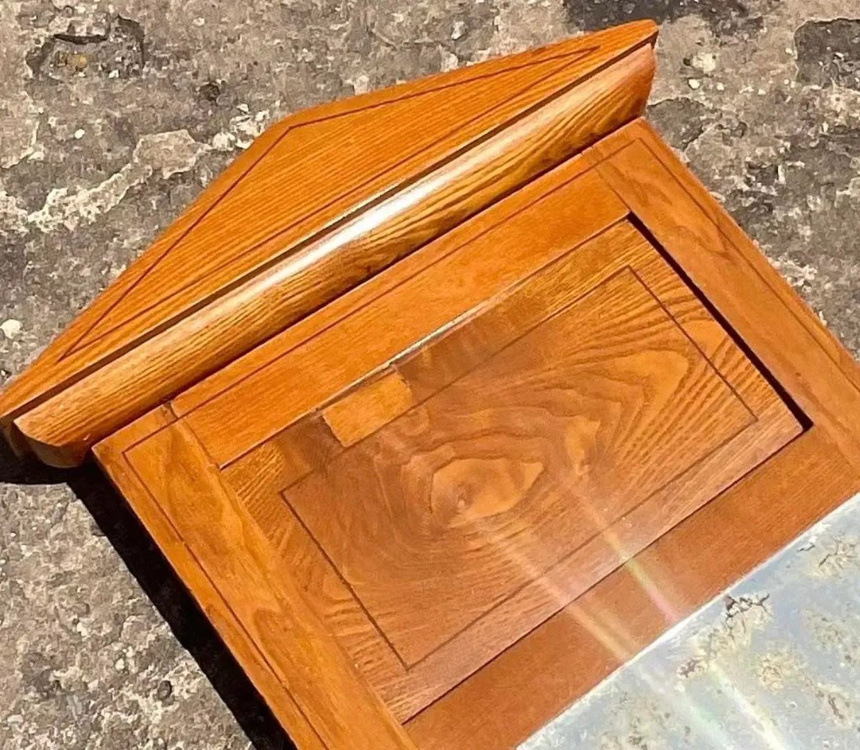 Vintage Boho Petite Pediment Mirror — additional photo 2