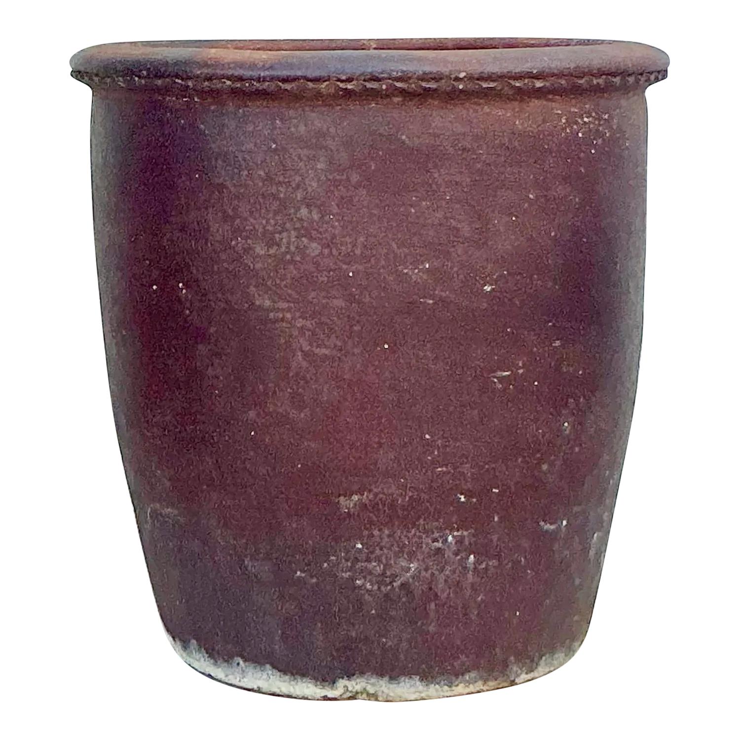 Vintage Boho Pie Crust Ceramic Planter — additional photo 2
