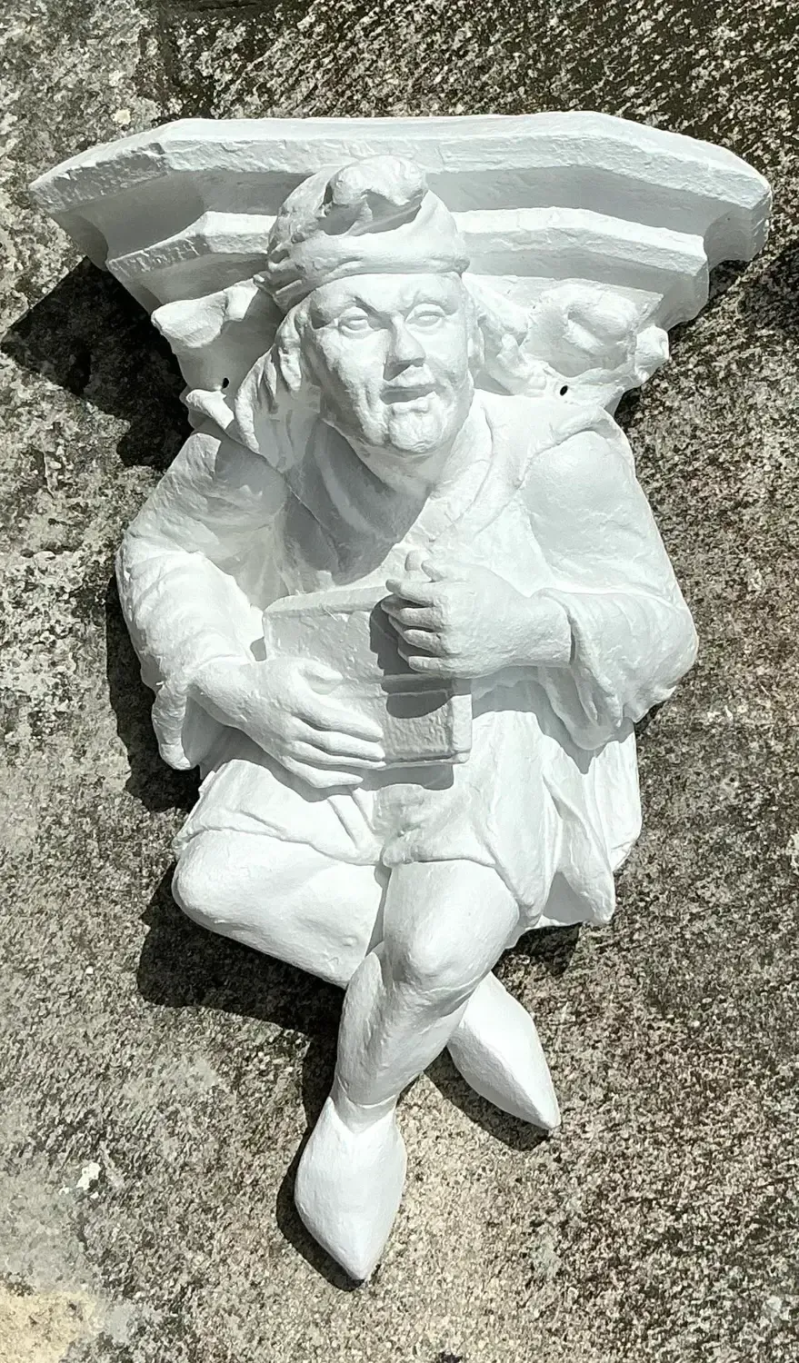 Vintage Boho Plaster Jester Brackets - a Pair — additional photo 3