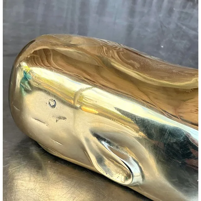 Vintage Boho Polished Brass Whale — additional photo 4