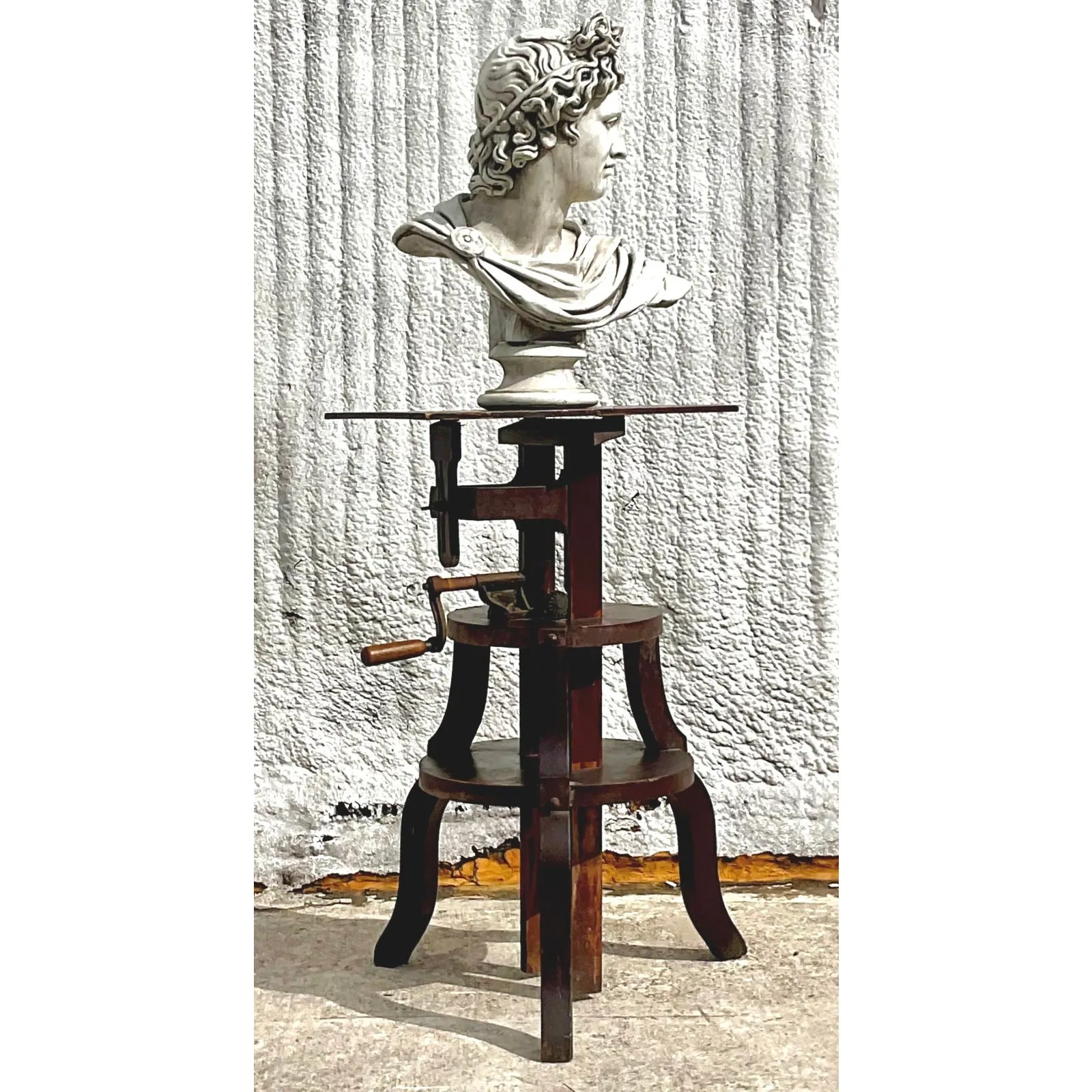 Vintage Boho Primitive Crank Pedestal — additional photo 5