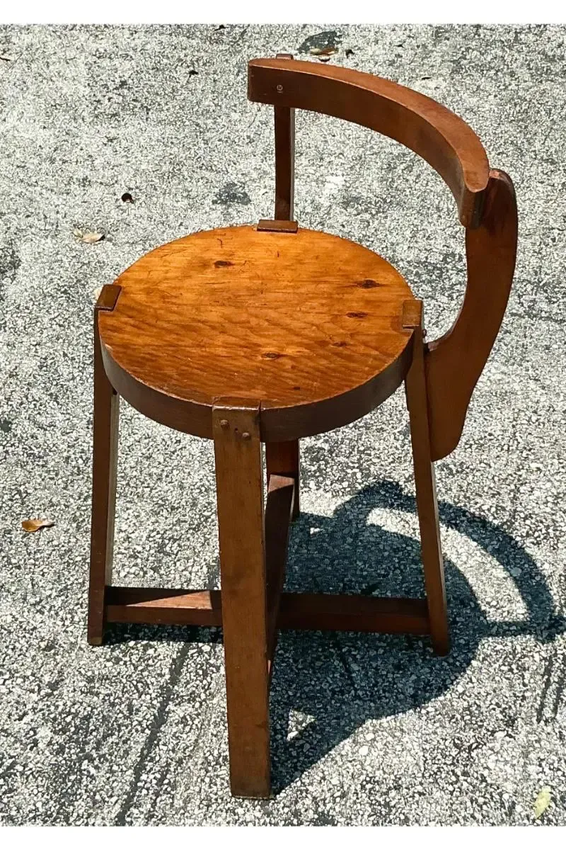 Vintage Boho Primitive Side Chair — additional photo 3