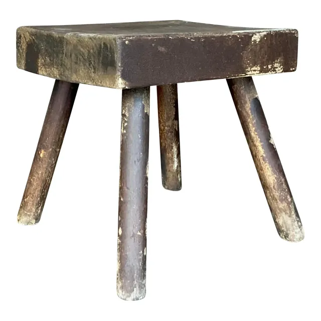Vintage Boho Primitive Stool — additional photo 1