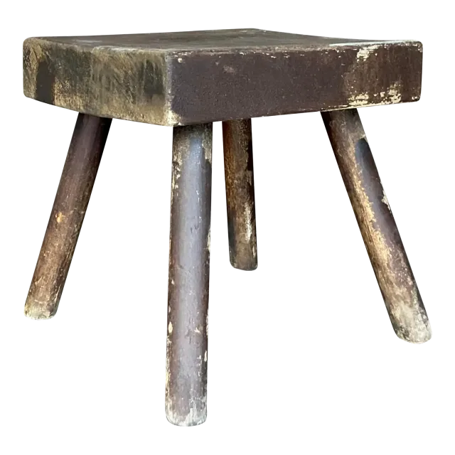 Vintage Boho Primitive Stool — additional photo 2