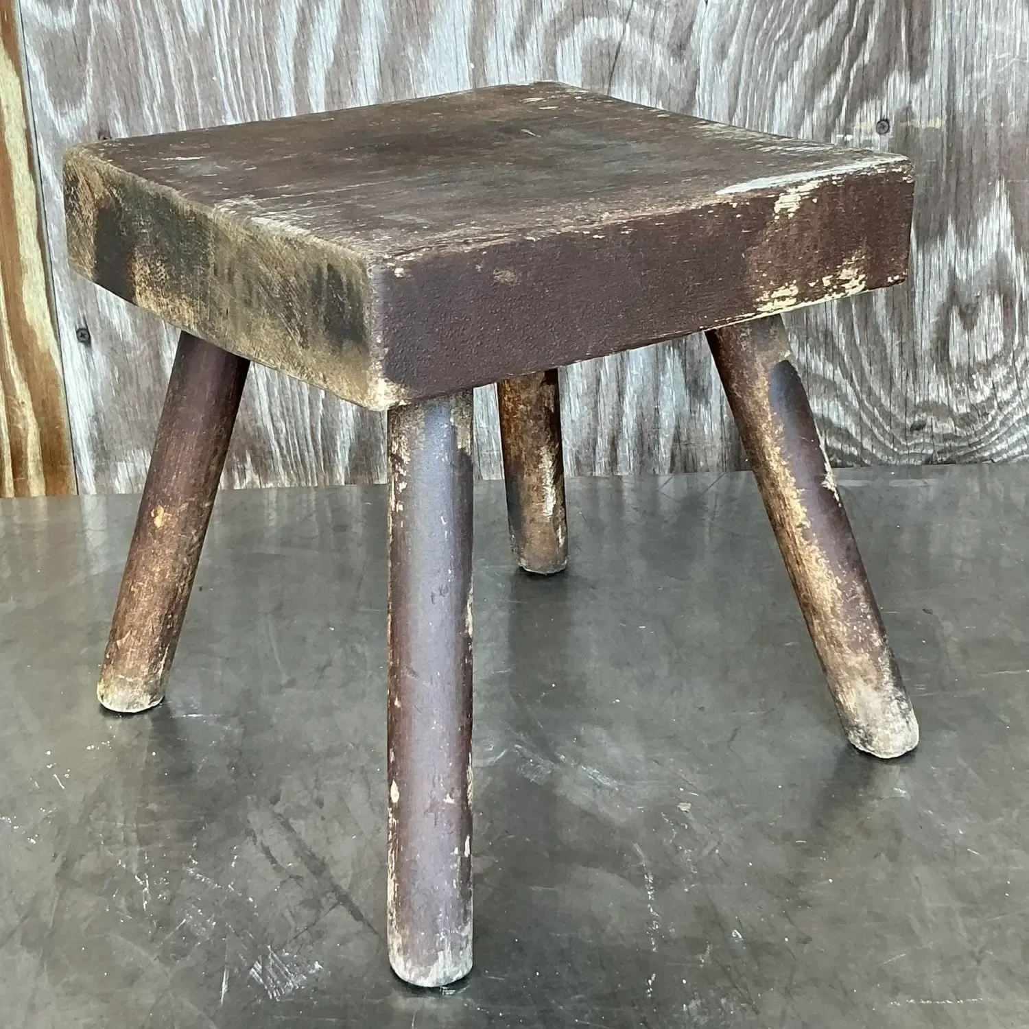 Vintage Boho Primitive Stool — additional photo 3