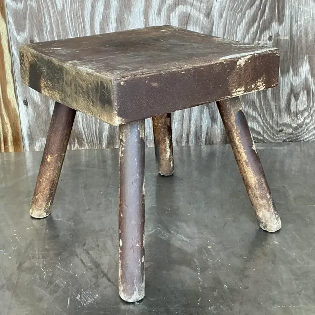 Vintage Boho Primitive Stool — additional photo 3