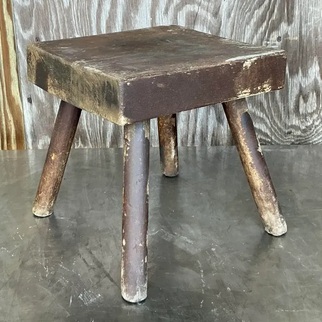 Vintage Boho Primitive Stool — additional photo 4