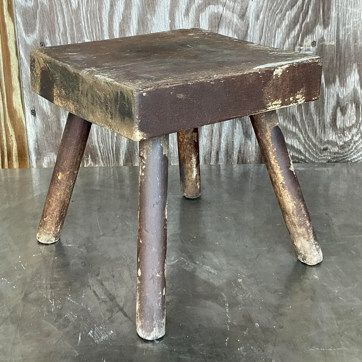 Vintage Boho Primitive Stool — additional photo 5
