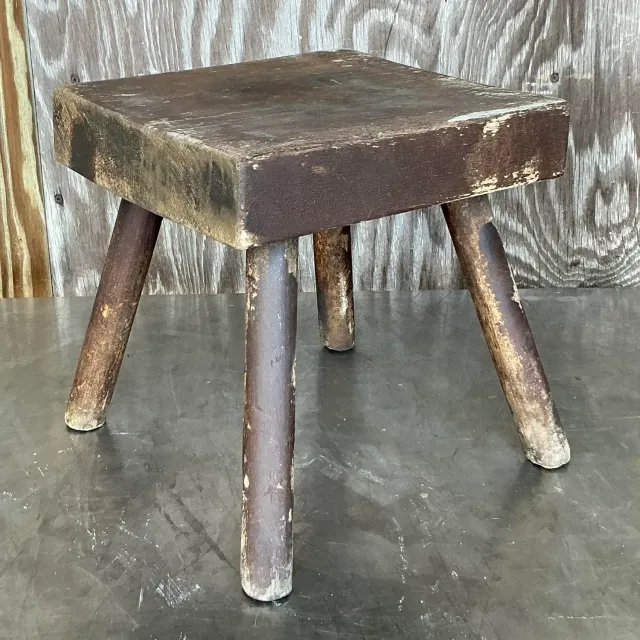 Vintage Boho Primitive Stool — additional photo 5