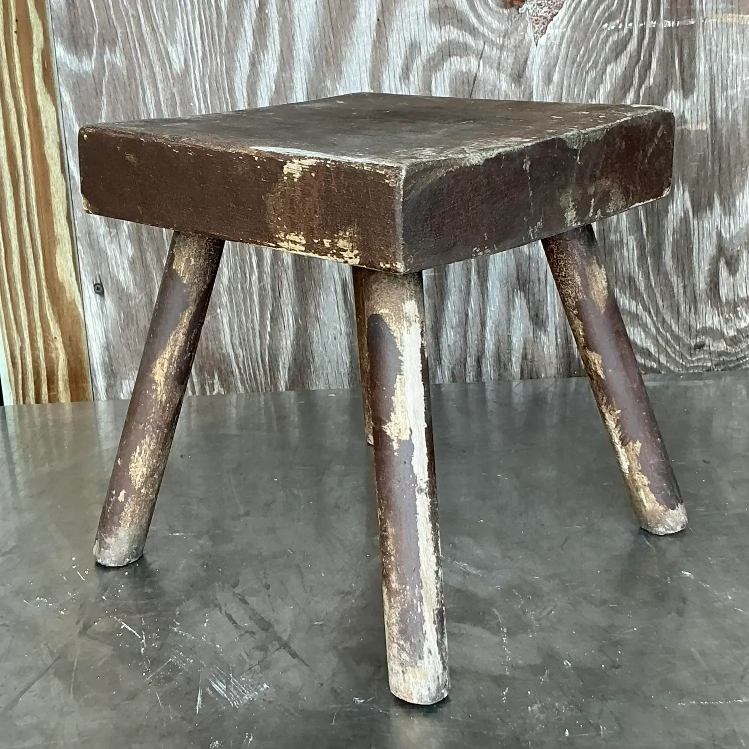 Vintage Boho Primitive Stool — additional photo 6