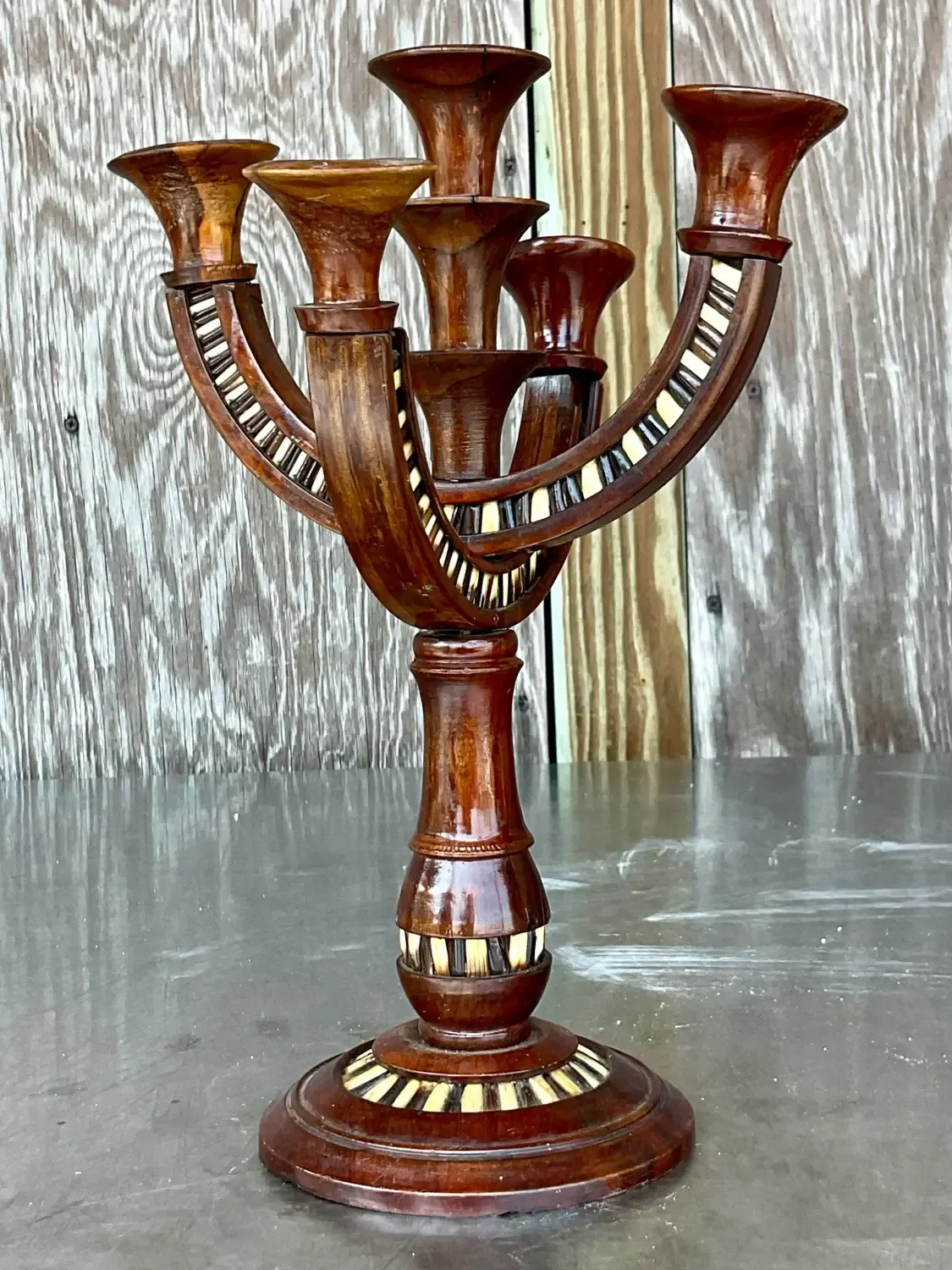 Vintage Boho Quill Candelabra — additional photo 1