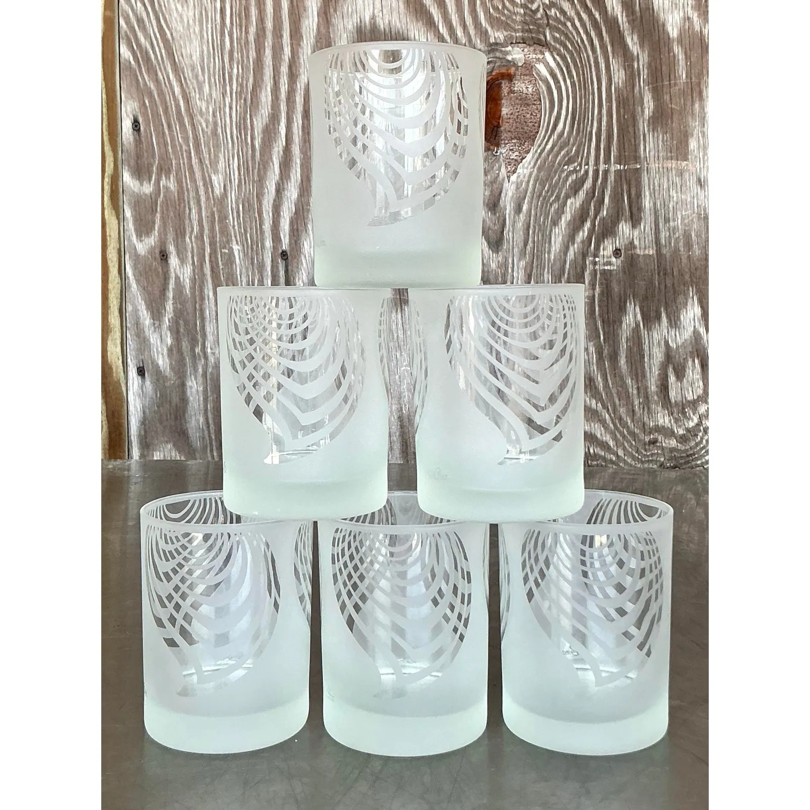 Vintage Boho “Radiant Geometric” Tumblers - Set of 6 — additional photo 2