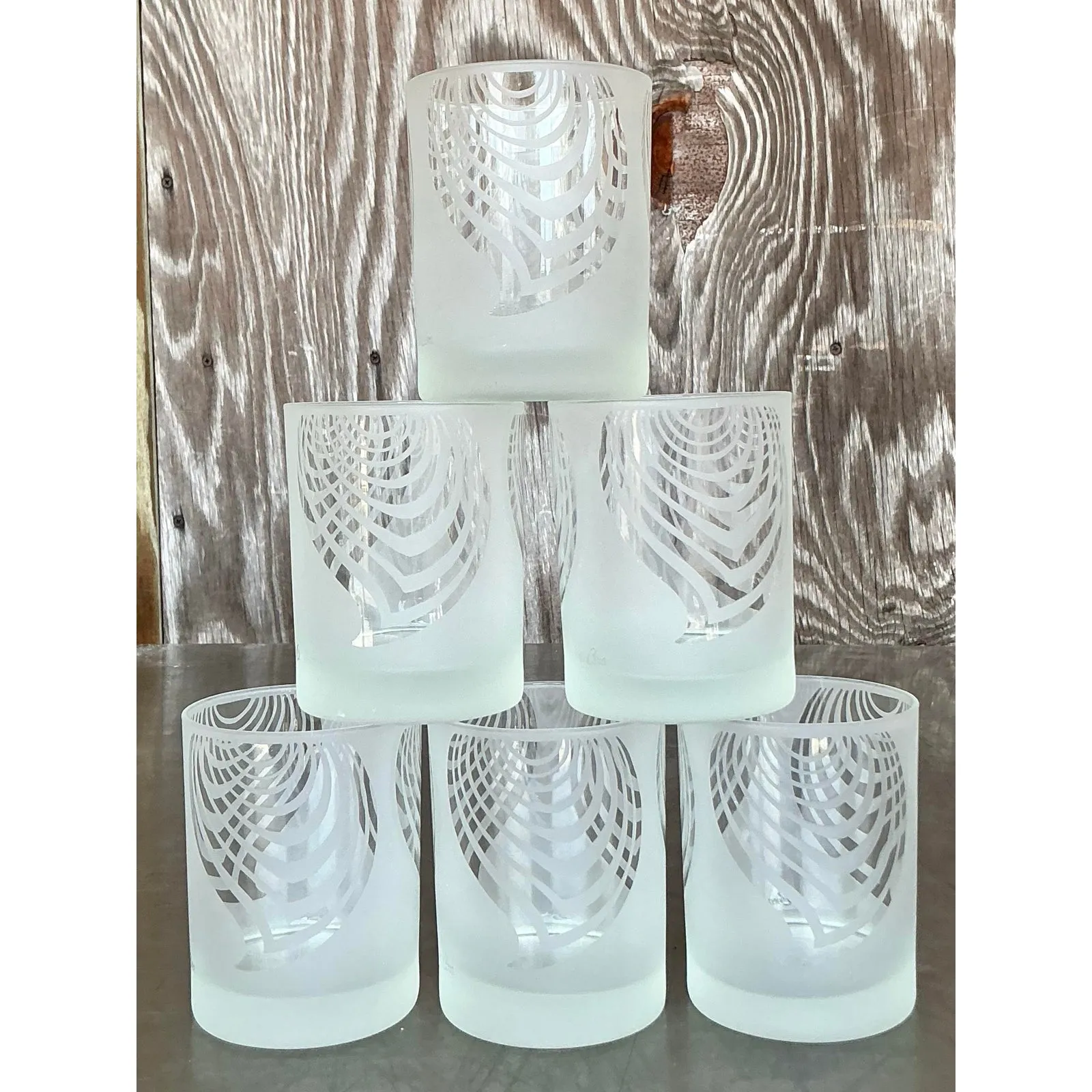 Vintage Boho “Radiant Geometric” Tumblers - Set of 6 — additional photo 4