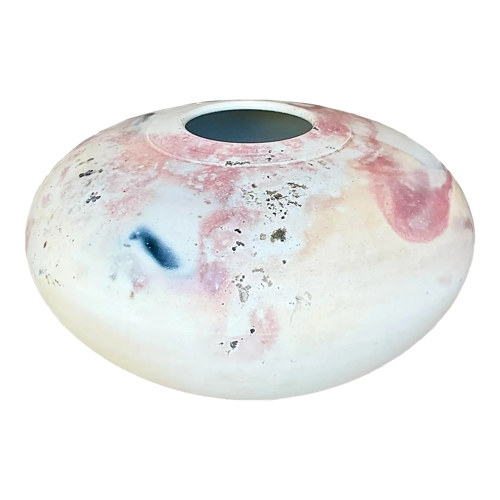 Vintage Boho Raku Fired Studio Pottery Vase — additional photo 1