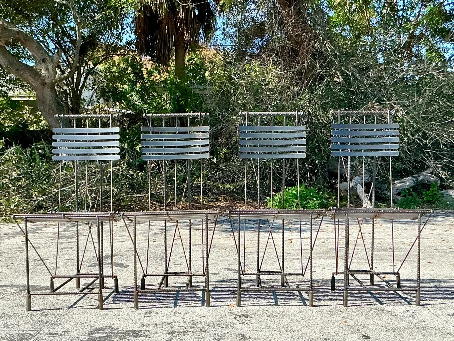 Vintage Boho Rebar Dining Chairs After Ilana Goor- Set of 4 — additional photo 2