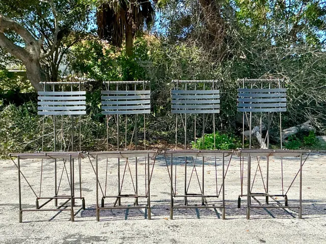 Vintage Boho Rebar Dining Chairs After Ilana Goor- Set of 4 — additional photo 2