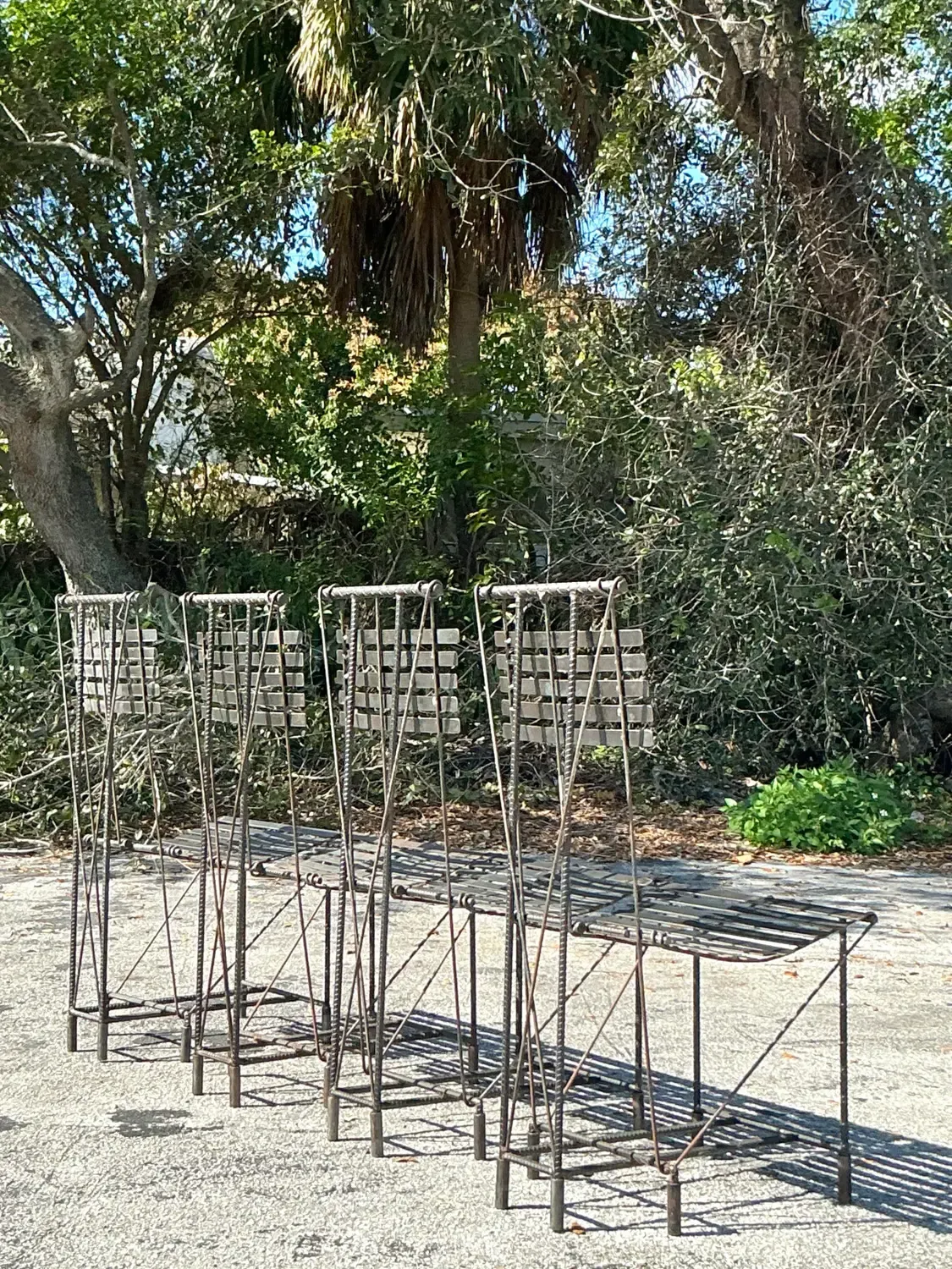 Vintage Boho Rebar Dining Chairs After Ilana Goor- Set of 4 — additional photo 4