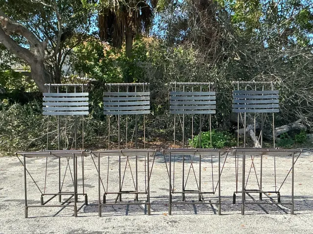 Vintage Boho Rebar Dining Chairs After Ilana Goor- Set of 4 — additional photo 5