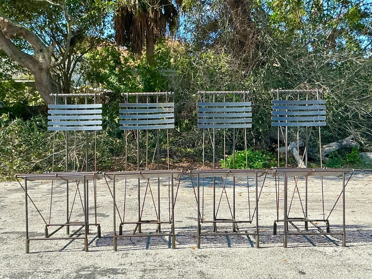 Vintage Boho Rebar Dining Chairs After Ilana Goor- Set of 4 — additional photo 6