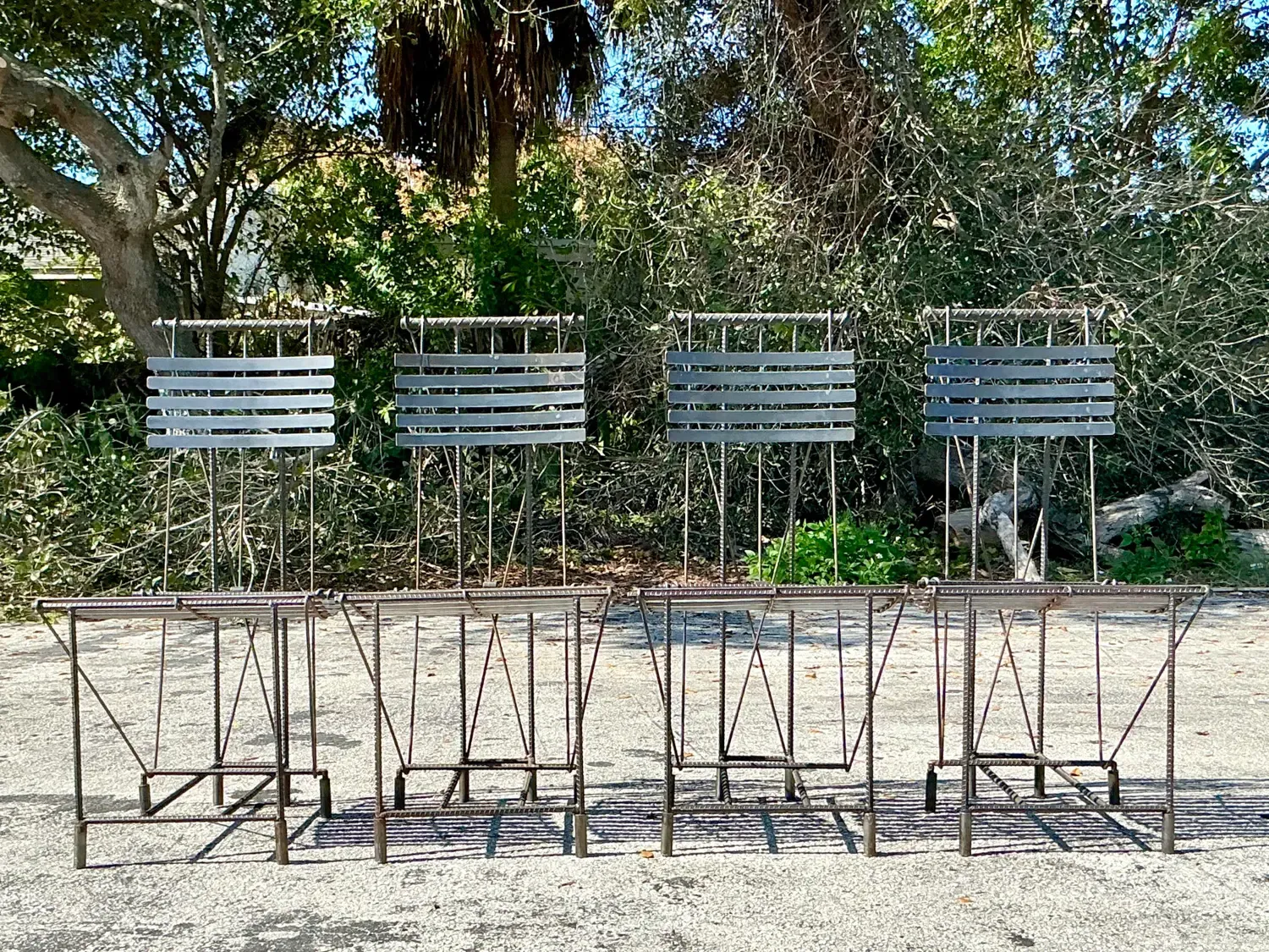 Vintage Boho Rebar Dining Chairs After Ilana Goor- Set of 4 — additional photo 7