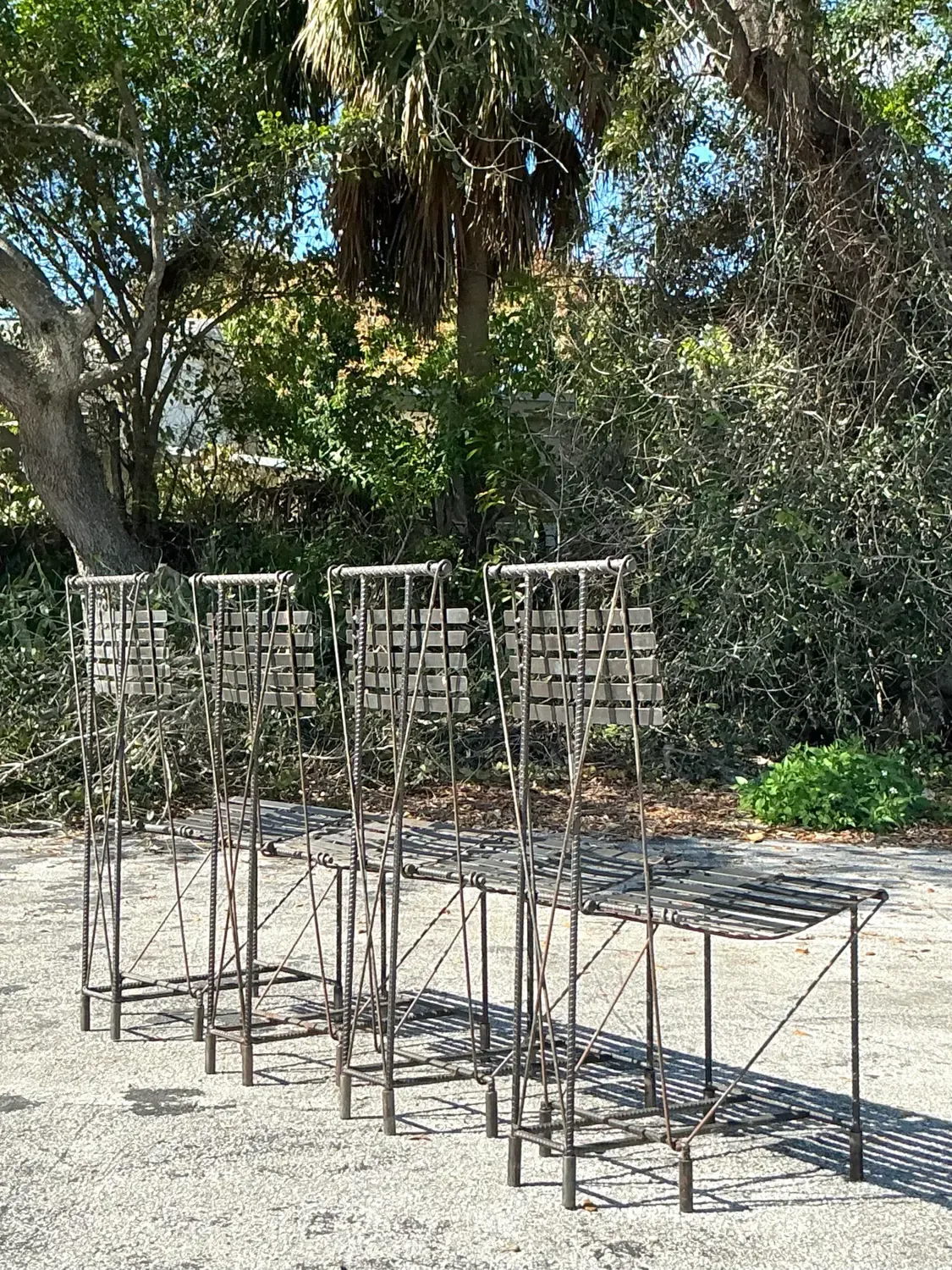 Vintage Boho Rebar Dining Chairs After Ilana Goor- Set of 4 — additional photo 8