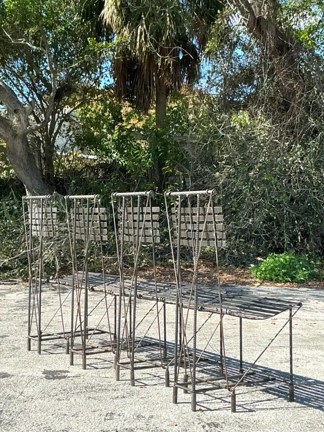 Vintage Boho Rebar Dining Chairs After Ilana Goor- Set of 4 — additional photo 8