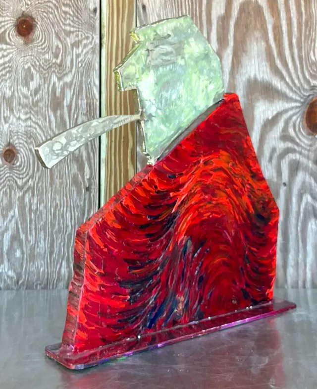 Vintage Boho Robert Bery Steel Sculpture — additional photo 6
