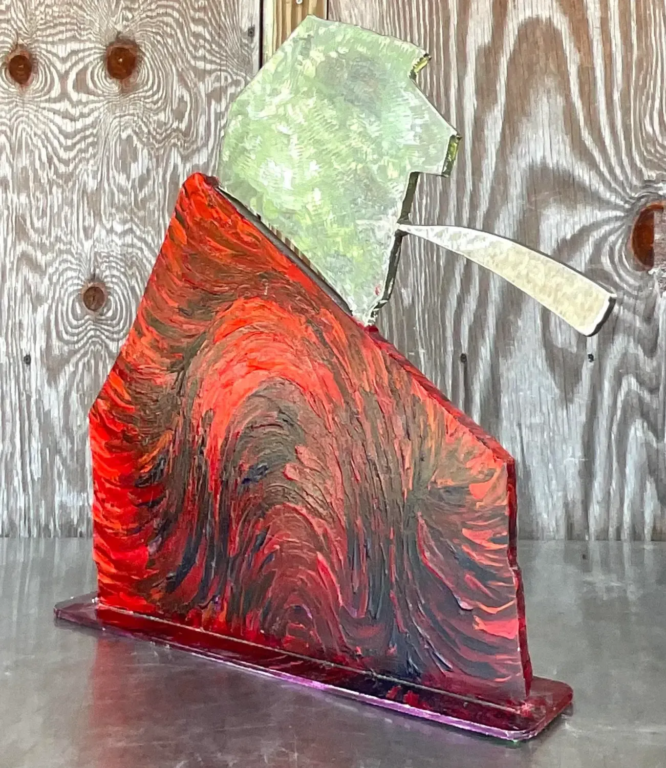 Vintage Boho Robert Bery Steel Sculpture — additional photo 7