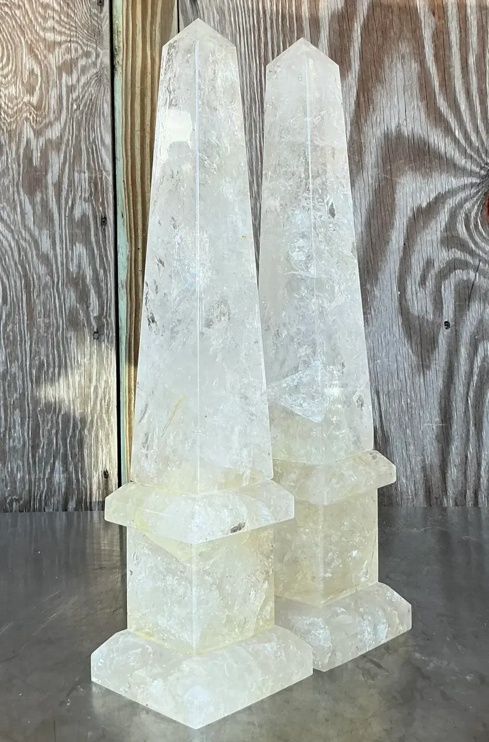 Vintage Boho Rock Crystal Obelisks - a Pair — additional photo 5