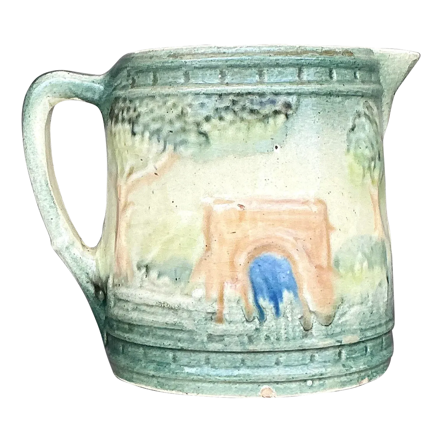 Vintage Boho Roseville Ceramic Milk Pitcher — additional photo 3