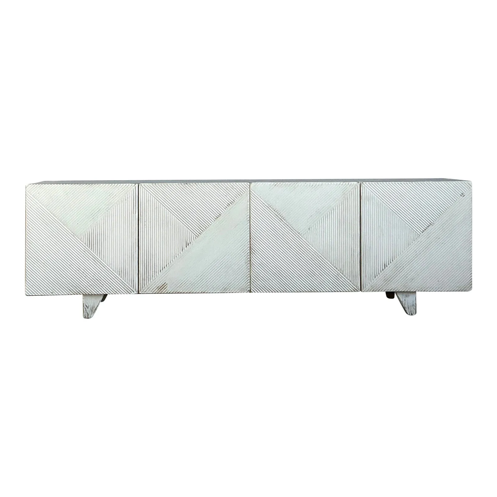 Vintage Boho Sarreid Chevron Credenza — additional photo 1