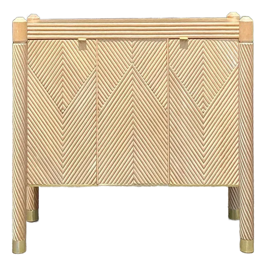 Vintage Boho Sarreid Chevron Credenza — additional photo 8