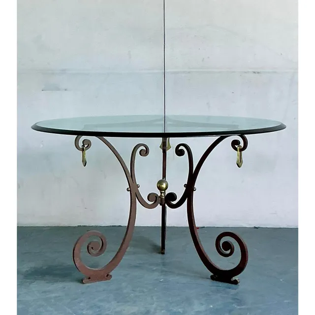 Vintage Boho Scroll Center Hall Table — additional photo 1