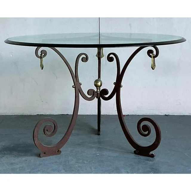 Vintage Boho Scroll Center Hall Table — additional photo 2