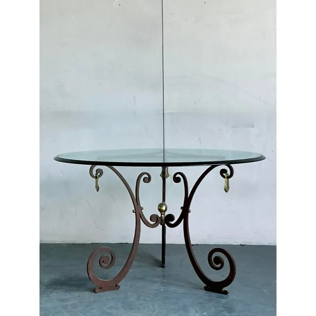 Vintage Boho Scroll Center Hall Table — additional photo 3