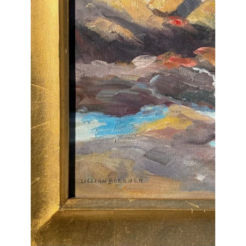 Vintage Boho Seascape Oil on Canvas Signed by Artist — additional photo 6