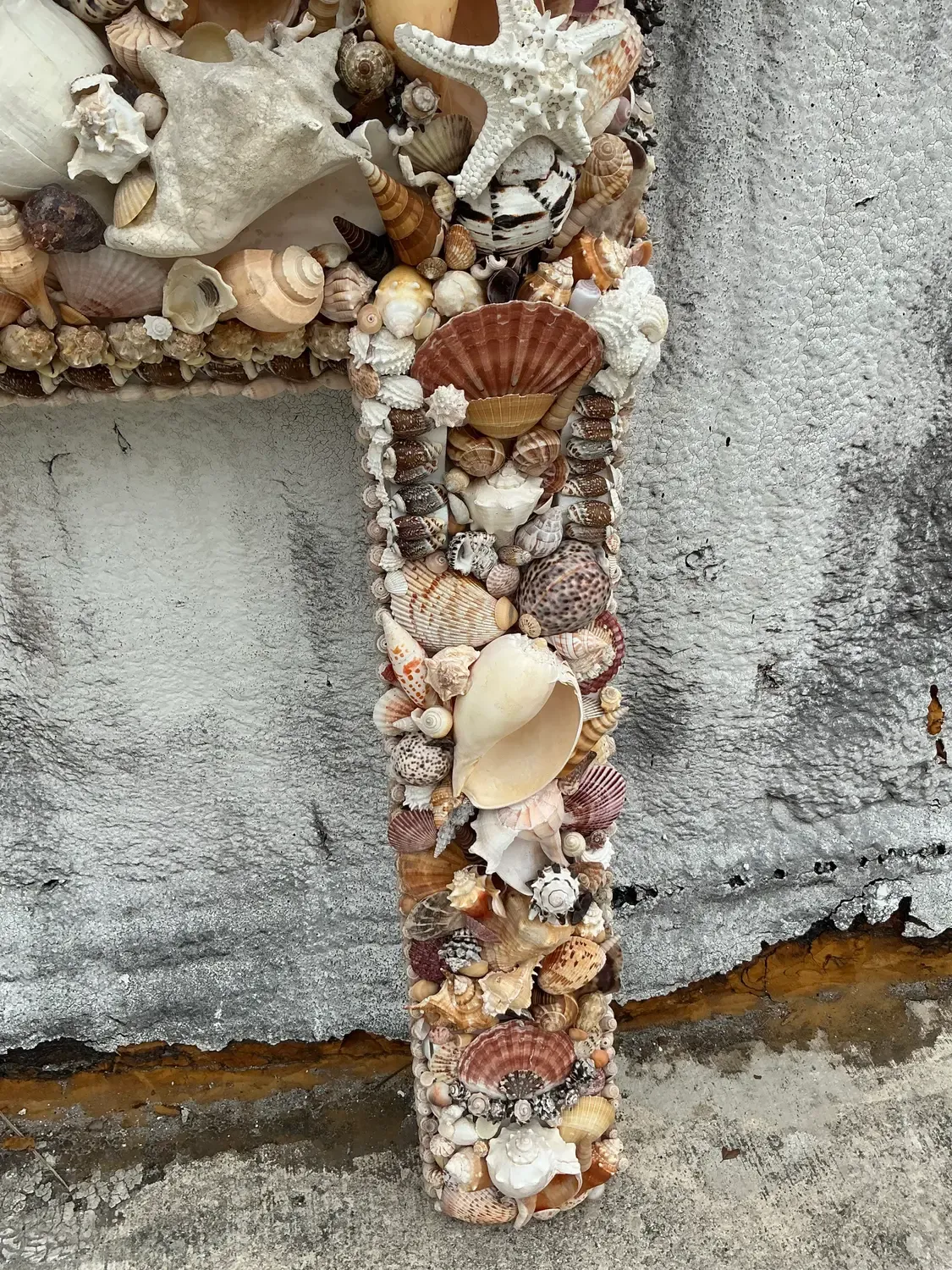 Vintage Boho Shell Encrusted Fireplace Surround - Shell, 60W x 51H — additional photo 8